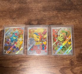 First Partner Gen 2 / Gen II Pokemon cards Cyndaquil Chikorita Totodile