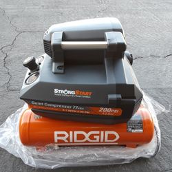 Ridgid 4.5 Gallon 200 PSI Quiet Compressor. New