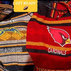 🏈NFL Arizona Cardinals/San Diego Chargers Logo Handmade Bag Tote Mexican Backpack Indian Morral 🏈