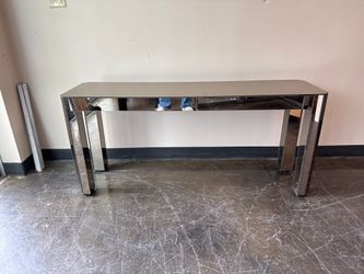 Retro Mirror Console Table