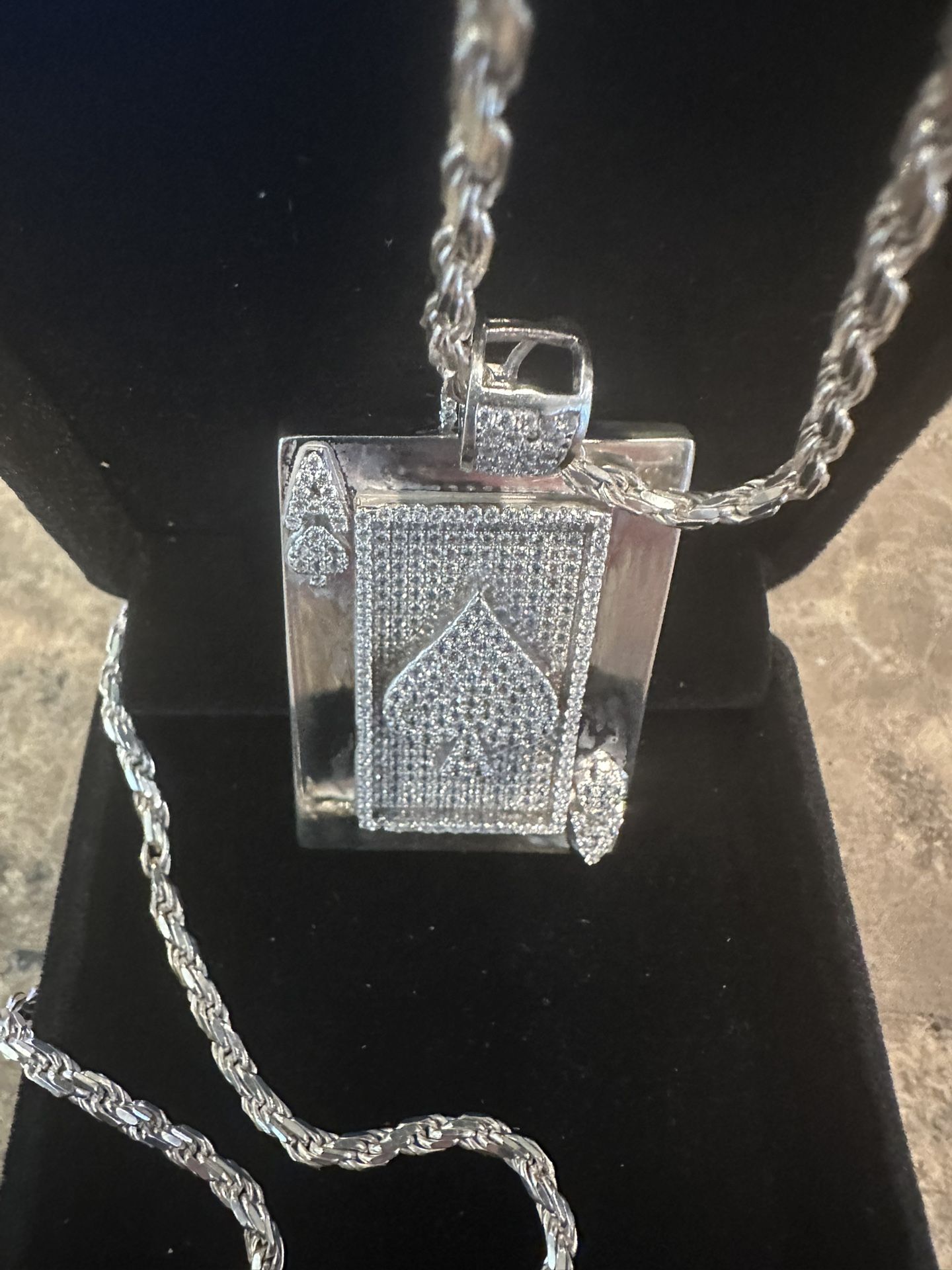 ACE POKER PENDANT W/ NECKLACE