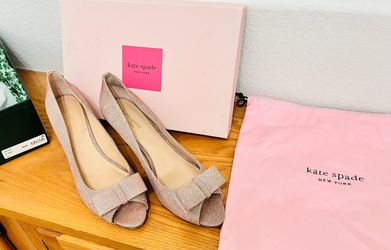 Kate Spade Pink Sparkly Cecilia Bow Pump Size 9.5 🌸