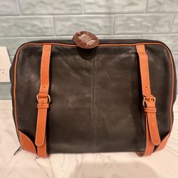 NWT Vintage 2 Tone Marroquinera De Colombia Leather Carry On / Briefcase
