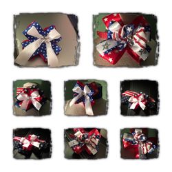 Bow clip and headband Fourth of July bows