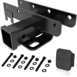 OEDRO 2" Rear Receiver Hitch, Class 3 Hitch & Cover Kit Towing Combo Compatible with 2007-2018 Jeep Wrangler JK 2 Door & 4 Door Unlimited, Upgraded To