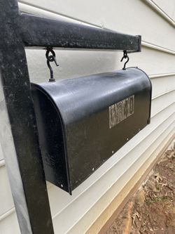Mailbox With Metal Post.