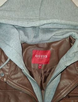 Guess leather jacket large