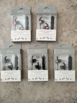 5 Ativa Wireless Magnetic Earbuds, Wholesale Lot