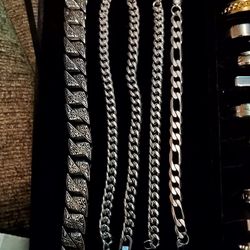 Stainless Steel Rings, Bracelets And Necklaces 