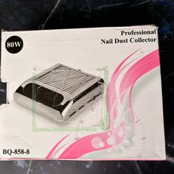 80W Acrylic Nail Dust Collector, Adjustable Nail Polish Vacuum Cleaner with Powerful Suction, Professional Manicure Machine for Nail Art, Salon Use(Si
