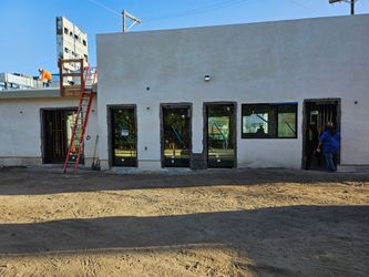 Sliding aluminum doors