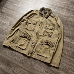 Lucky Brand Tan Canvas Utility Workwear Jacket XXL