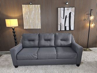 Gray 3 Seater Pull Out Queen Size Clean Mattress Sleeper Sofas
