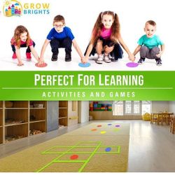 Carpet Spots for Classroom - 30 Pack of 5 inch Carpet Markers - Improves Student Learning & Includes Bonus Hook Tape, Sticker Seat Spots, Blank Spot 