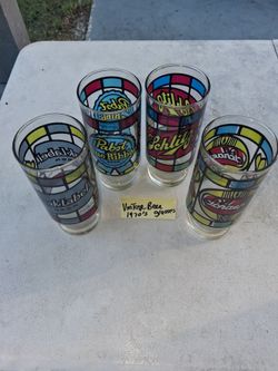 Vintage beer glasses.. selling as a set.. excellent condition! All sales final.