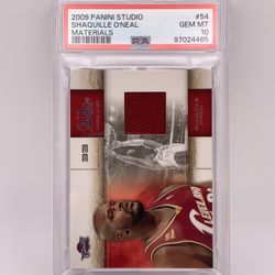 Shaquille O’Neal 2009 Panini Studio Game-Worn Material /249 PSA 10 GEM MINT POP 1