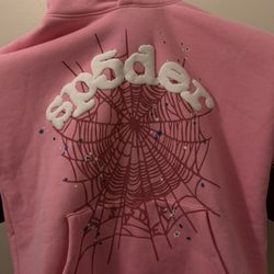 Sp5der OG Web Hoodie Pink - NEW