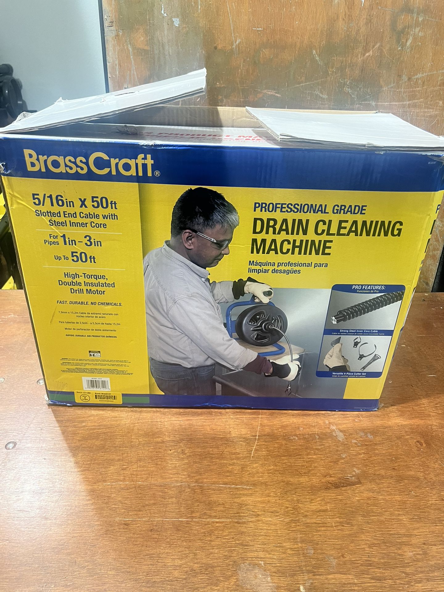 brass craft drain cleaning drill