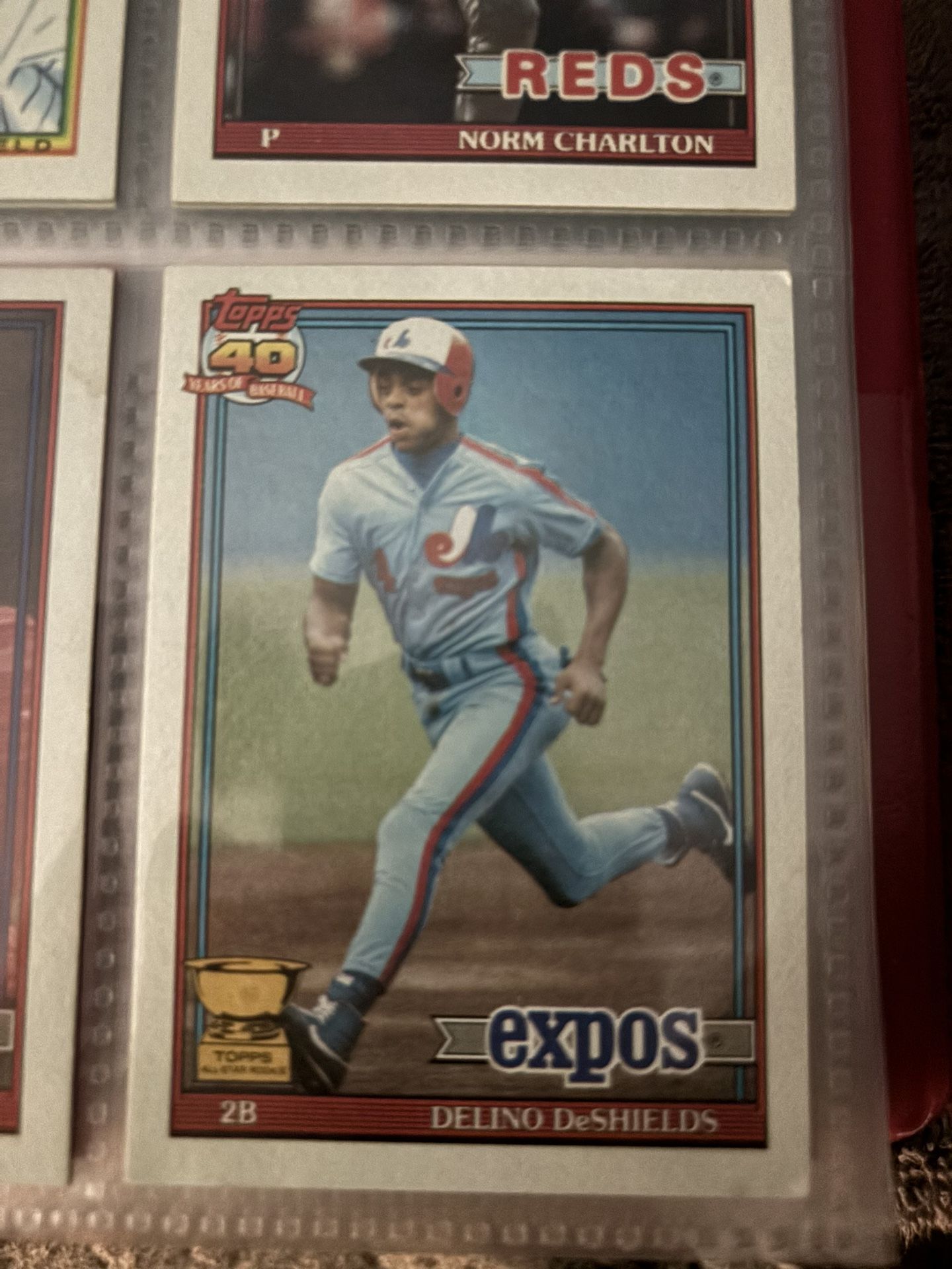 Topps #432 Expos Delino DeShields baseball card #baseballcards #MLB