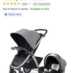 Chicco Bravo 3-1 Car Seat Stroller And Base