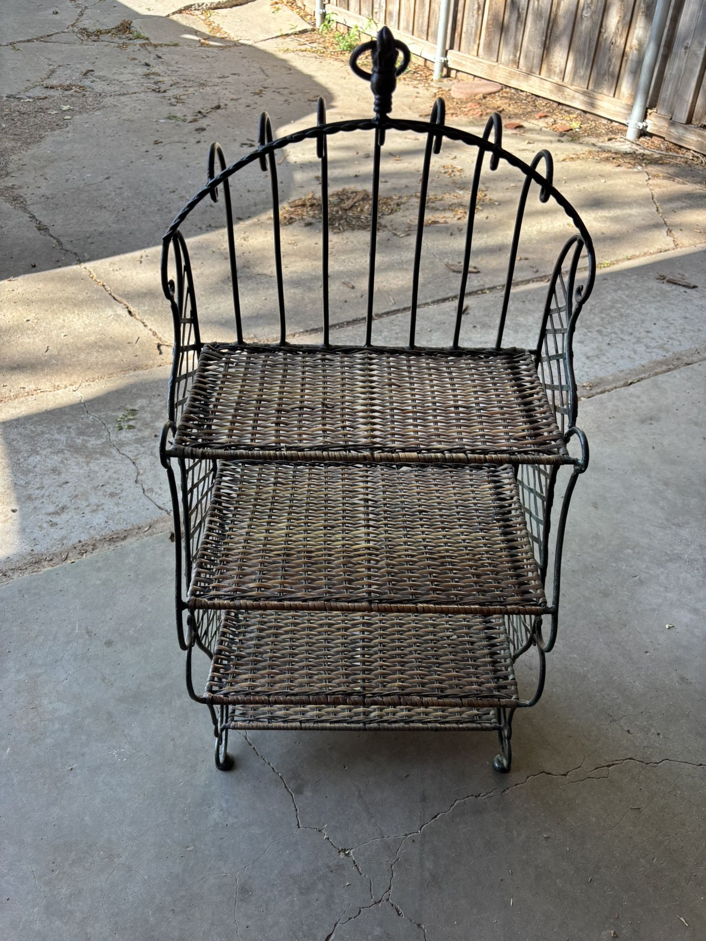 Wicker & Metal Shelf