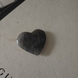 Black Tourmaline Heart Stone 