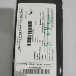 IPhone 8 64gb, Unlocked 