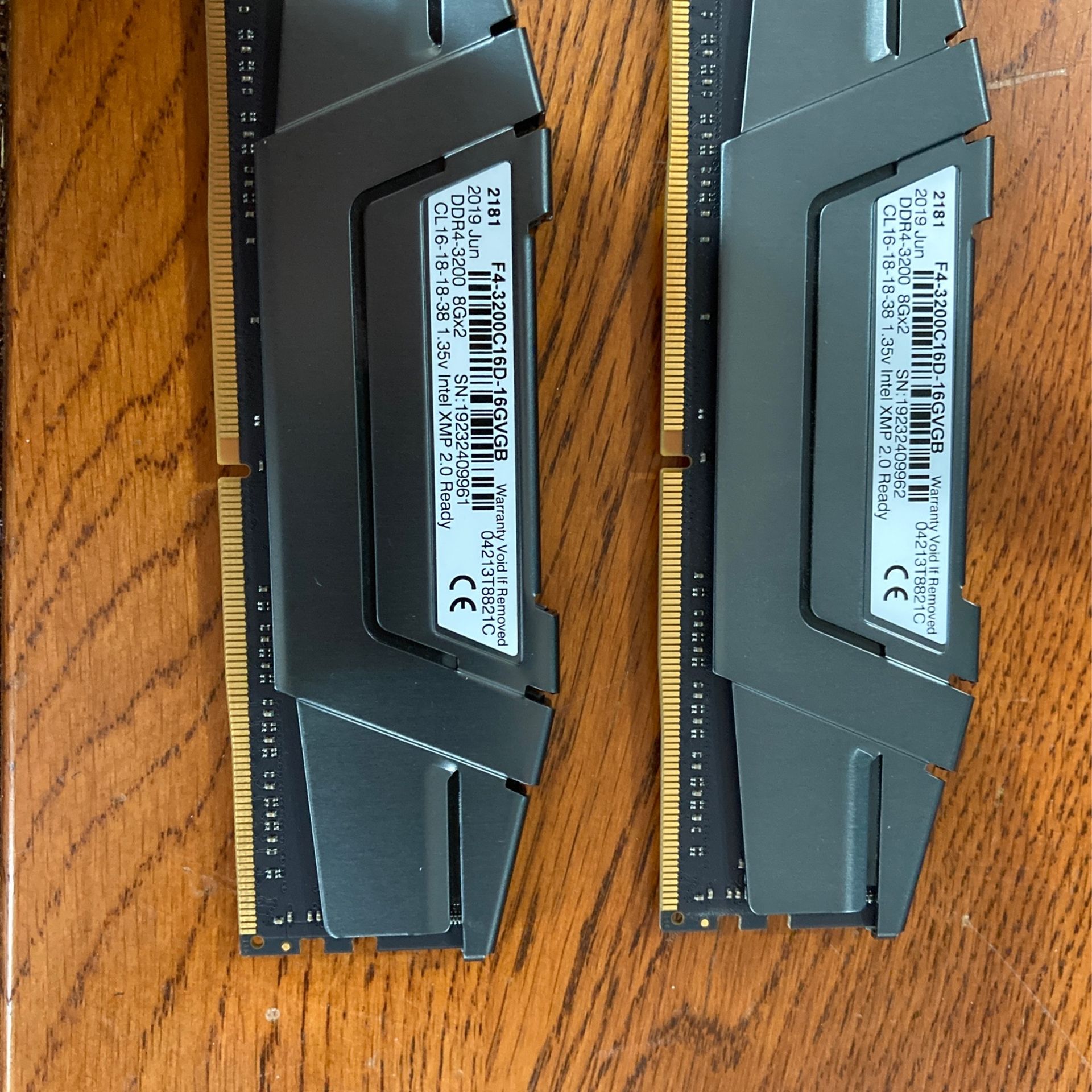 DDR4-3200 8Gx2 RAM, Price For Both