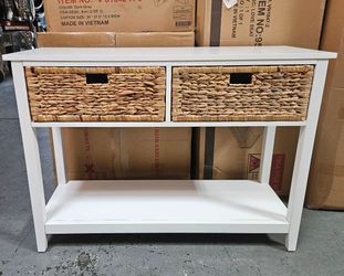 Charming white hallway table