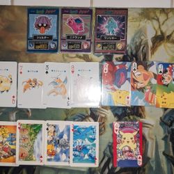 Pokemon Vintage Meiji And Playing Cards