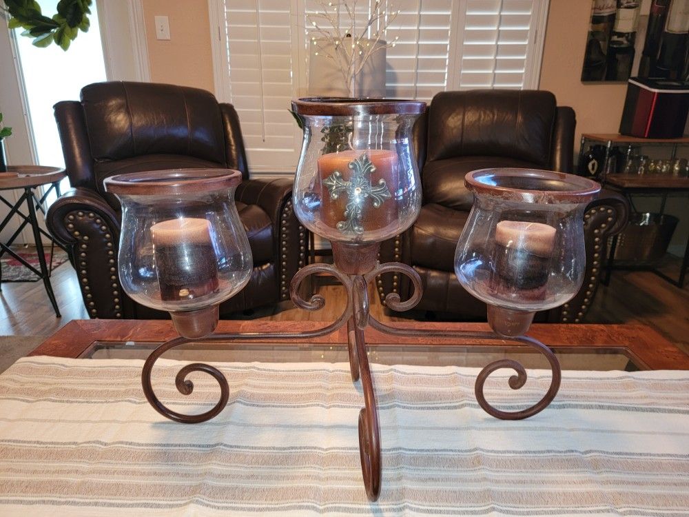 Wrought Iron Candle Holder