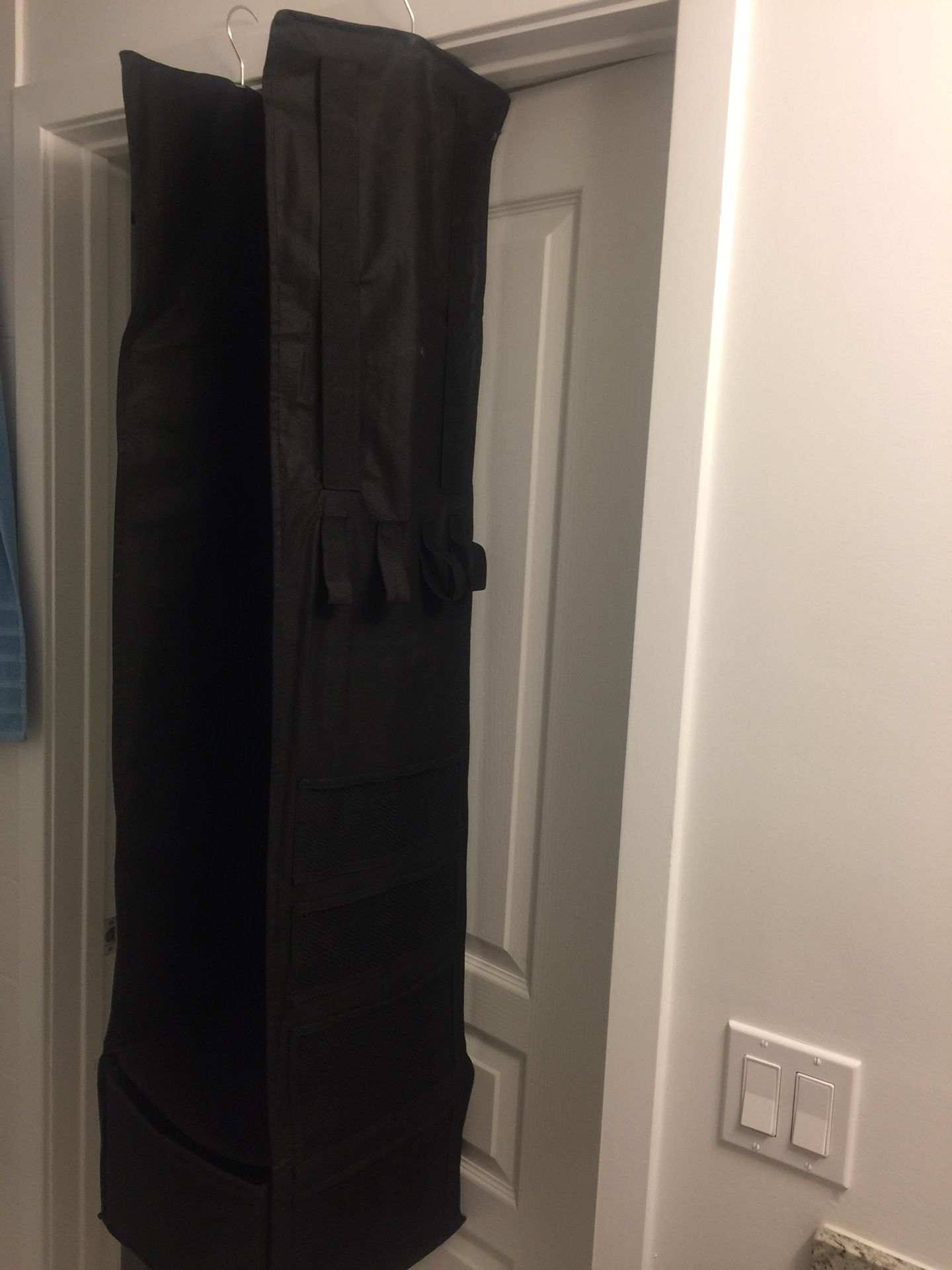 Fabric closet organizer with drawer