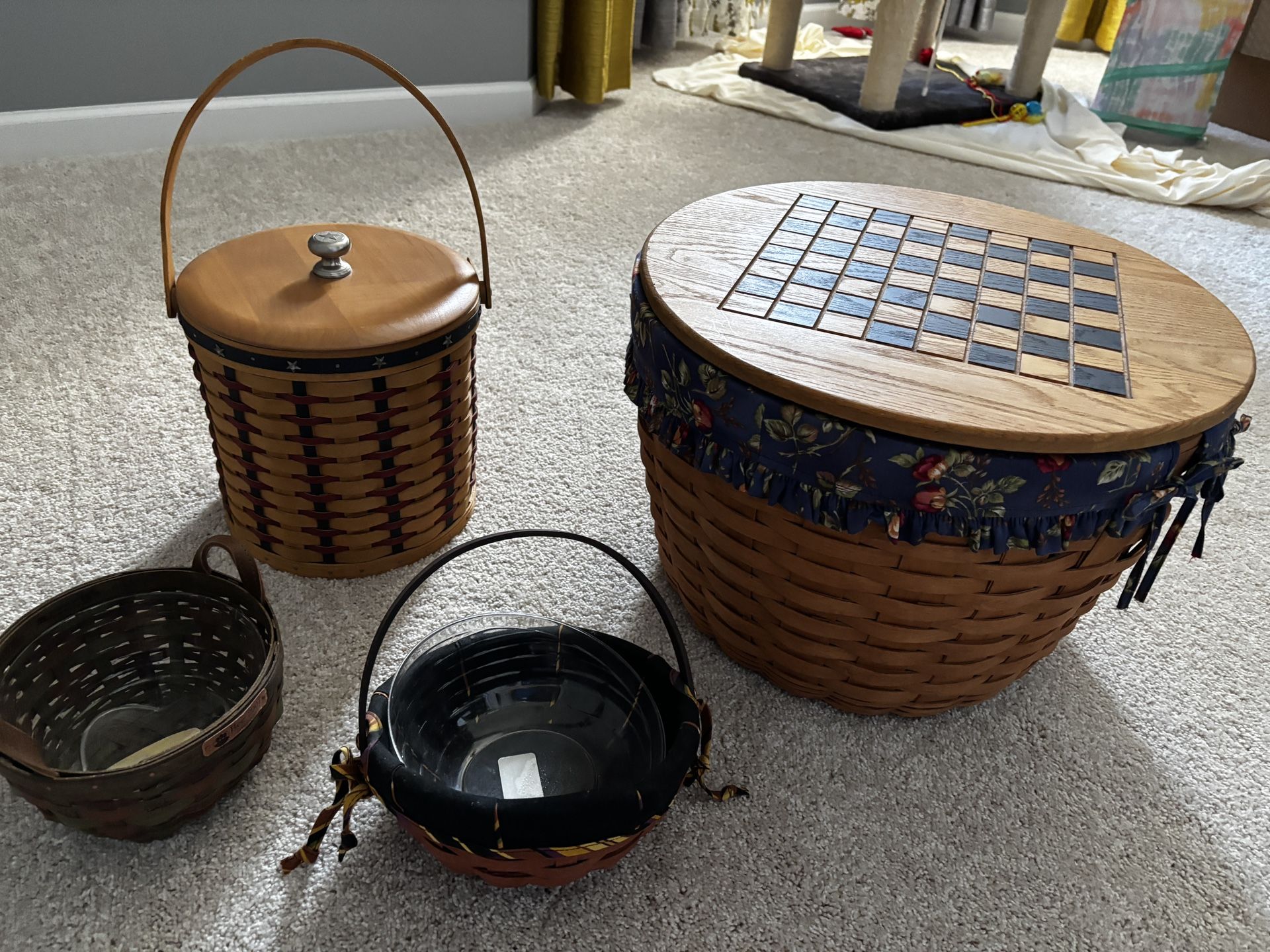 Longaberger basket and Ice Bucket