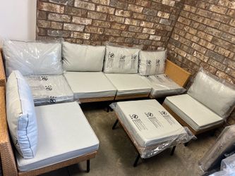 new， 7 pieces outdoor patio set((already assembled