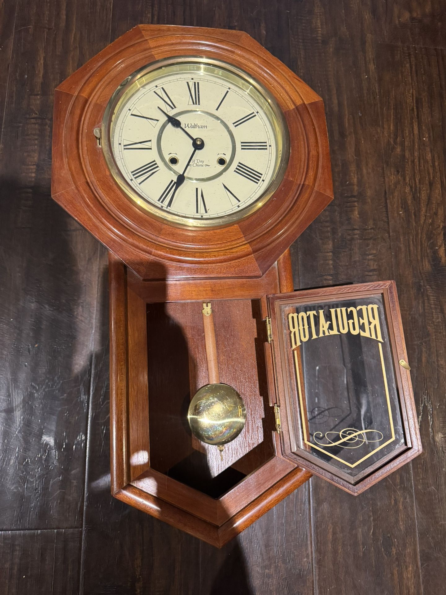 Waltham 31 Day Chime Regulator Grandfather Clock