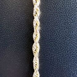 10 k rope link bracelet 8 inch