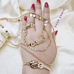 Jewellery Set Stainless Steel Plated Gold