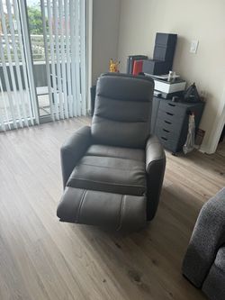 Leather reclining chair