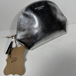 Givenchy Silver Toiletry Pouch Makeup essentials NEW