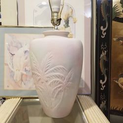 Pastel palm tree plaster lamp