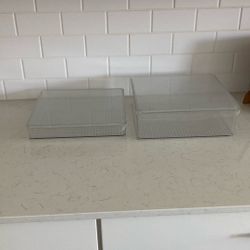 Two Refrigerator Boxes With Lids