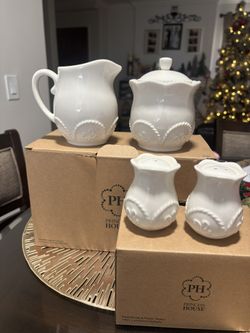 Princess House Creamer & Sugar and Salt & Pepper