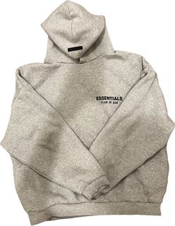 Fear of God Essentials Light heather grey hoodie