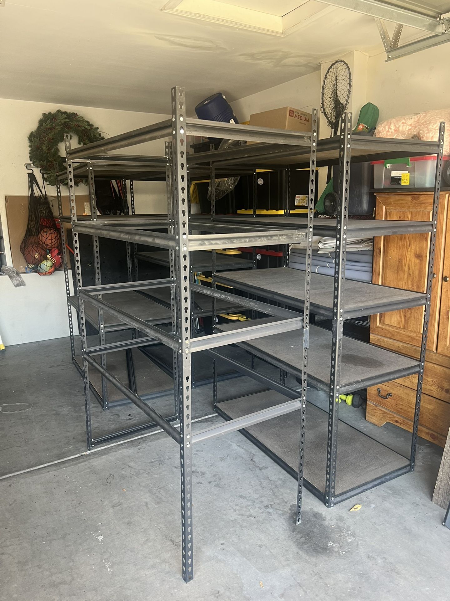 Metal shelving