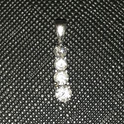 Platinum and Diamond Drop Pendant (Pendant Only) 