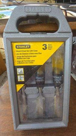Stanley 3 PC Wood Chisel Set With Case