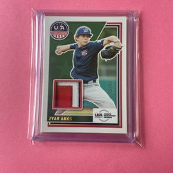 EVAN AMOS 2022 USA BASEBALL PATCH AUTO #23/25