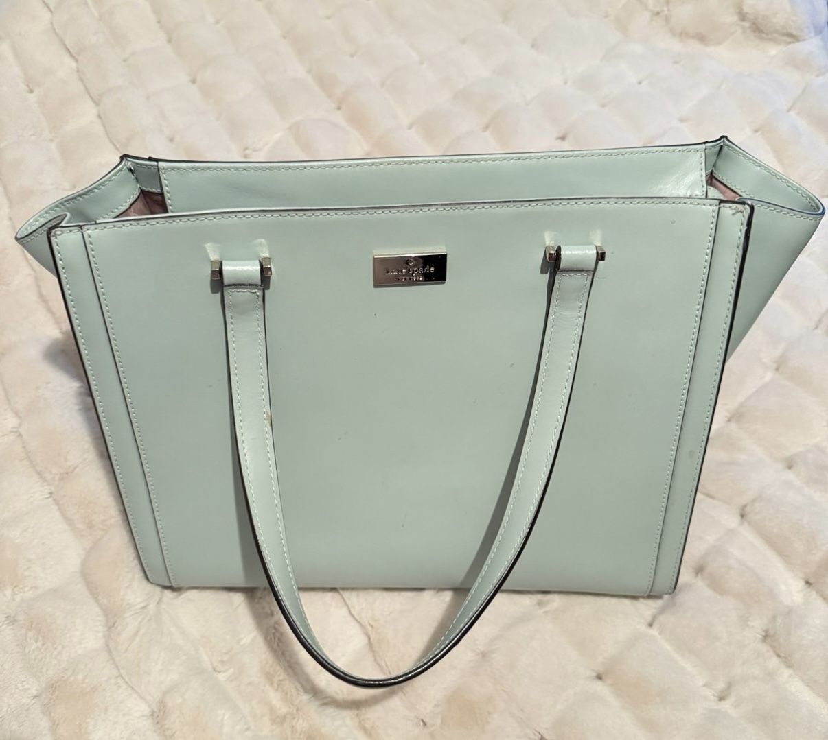 Kate Spade Vita Regatta Court Tote Shoulder Bag inMisty Mint-mint condition