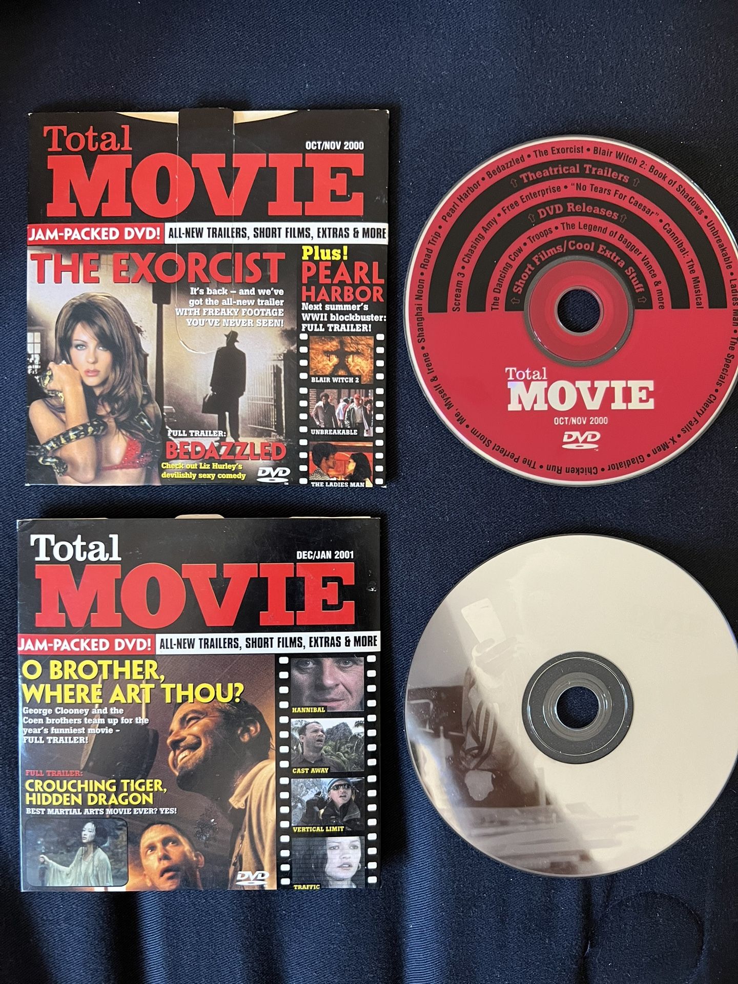 2 (Two) Total Movie Magazine DVDs (2000 and 2001)