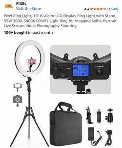 Pixel 19" Bi-Color Ring Light with Stand